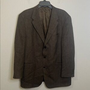 Austin Reed Brown Herringbone 3 Button Blazer Size 44R